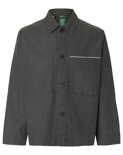 ANNARR - ANRFloki Selvedge Denim Overshirt - Light Grey Denim